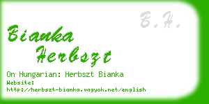 bianka herbszt business card